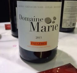 Domaine Marie 2013 Faugères - the perfect autumn red