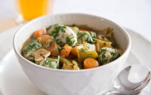 Root Vegetable Stew with Herb and Mustard Dumplings