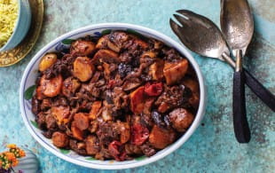 Layered sweet and sour beef stew (Lah'meh Fil Meh'leh)