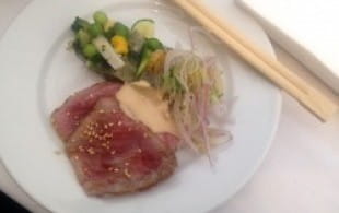 Wagyu beef tataki and ginjo sake