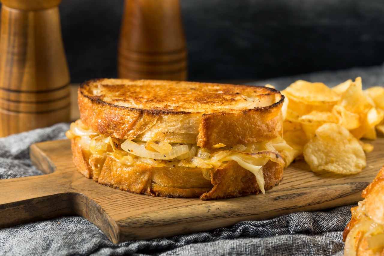 Whisky and a cheese and onion toastie