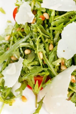Rocket and parmesan salad with dry amontillado sherry